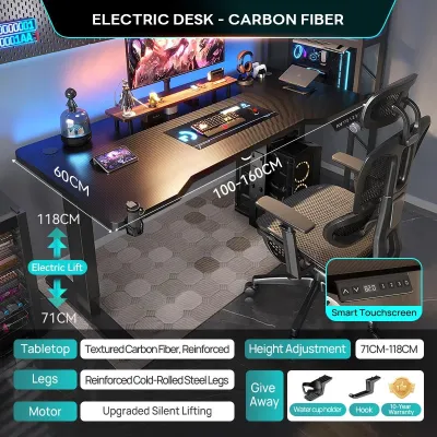 Electric Office Table Smart Lifting Computer Table Office/Study/Gaming Table Adjustable Desk