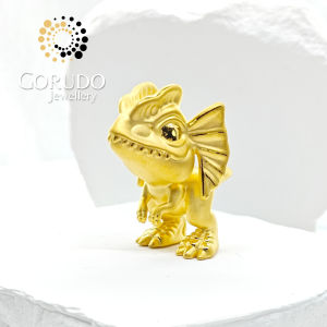 Gorudo Jewellery 999 Pure Gold Cute Dinosaur Ornament Collection with Glass Bottle (FOC)