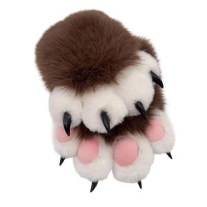 Mèo bàn chân Găng tay với móng vuốt động vật bàn chân găng tay therians bàn chân fursuit trang phục Halloween Phụ kiện trang phục therians bánh