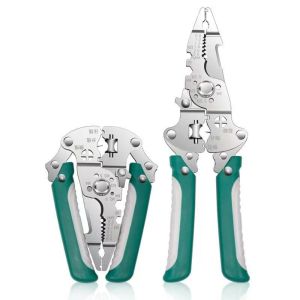 Foldable Multifunctional Wire Stripper Terminal Crimping Cutter Gross Side Cutting Tool Cables Stripping Press Peeler
