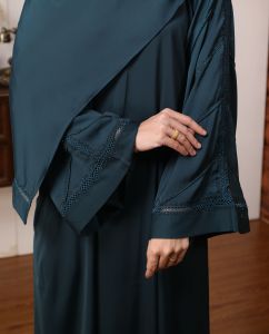ABAYA QASEH REVISED - MATERIAL NIDHA PREMIUM A-1 WITH SHAWL - Muslim Fashion