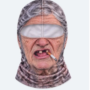 3D Funny Printed Balaclava Full Face Mask Windproof Breathable Ski Headwear Funny Face Cover for Outdoor Cycling Snowboarding