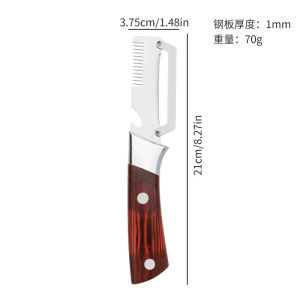 Stainless Steel Scallion Cutter Fruit Peeler Kitchen Vegetable Fruit Peeling Tool 3-in-1 Multi-functional Bottle Opener Vegetable Chopper