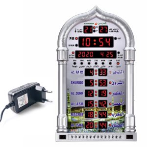 Digital Azan Clock for Home Office Mosque with 5 minutes Snooze Home Decorative Clock Temperature Display Clock for Home