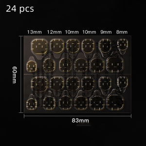 คลังสินค้าพร้อมเล็บเจลลี่สองด้านกาวใสกาวเล็บมองไม่เห็นสวมใส่กาวแผ่นติดเล็บ