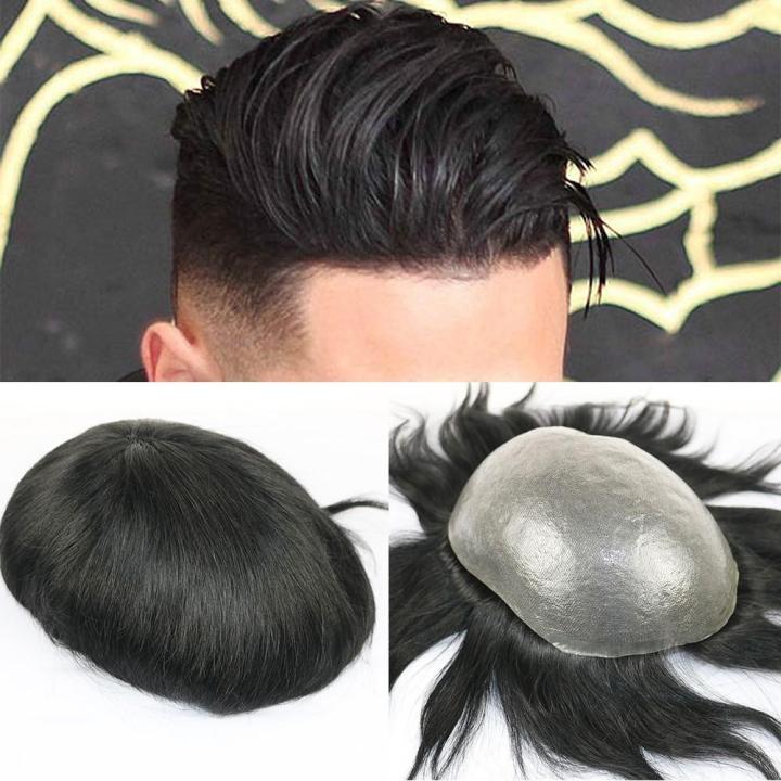 Ready Stock/COD】DuoXiu PU Men Toupee Durable Skin