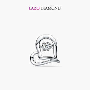 LAZO DIAMOND Rhythm of Love Dancing Diamond Pendant in 9k White Gold
