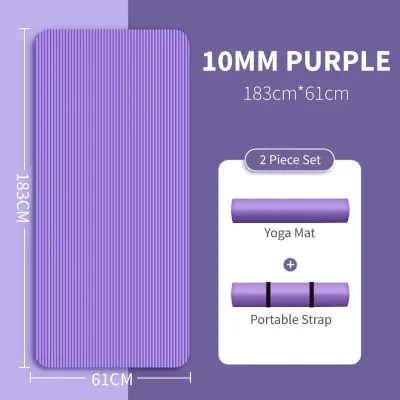 15MM NBR Yoga Mat FREE STRAP EXTRA THICK Non-Slip Soft High Density Mat Gym Aerobic Home Fitness Exercise Workout Mat 瑜伽