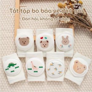 Tất Tập Bò Vớ Tập Bò  giúp bảo vệ đầu gối bé không bị đau khi bò chống trơn trượt