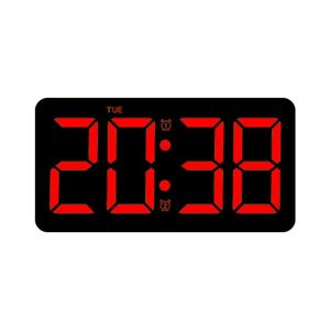 TANTUANG Multi-functional Electronic Wall Clock Temperature Wall-mounted Display Table Clock  12/24H Digital LED Clocks for Bedroom