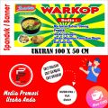 Spanduk Warung Kopi / Banner Warkop / Spanduk Warmindo Ukuran 100 x 50 cm. 