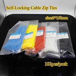 100pcs 3X150MM Self-Locking Nylon Wire color Cable Zip Ties.cable ties Red Blue Yellow White BlACK