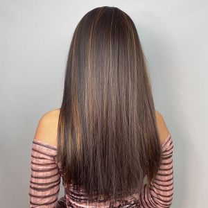 Korean style wig for women short straight hair fashion sweet air bangs shoulder length wig