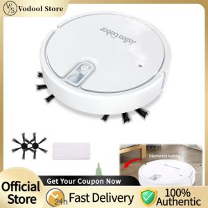 【24Hours Shipped】 Smart Robot Vacuum Cleaner with Suction Robot Vacuum and Mop with Rubber Brush for Pet Hair Carpets and More