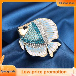 ✨QK shop✨ Cute Rhinestone Animal Tropical Fish Brooches For Women Clothing Coat Accessries Gifts