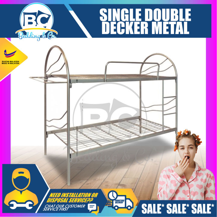 Single Double Decker Bed Metal Bunk Bed / Double Decker Bed / SINGLE ...