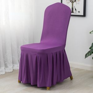 Banquet chair cover elastic skirt sarung kerusi makan tahan lama washable home dekorasi kahwin