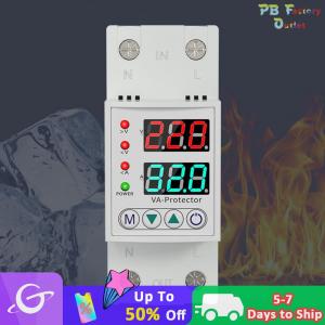 【New Arrival】 Electrical Over Under Voltage Protector 40A 63A Relay Overcurrent Limit Device for Home and Industrial Use