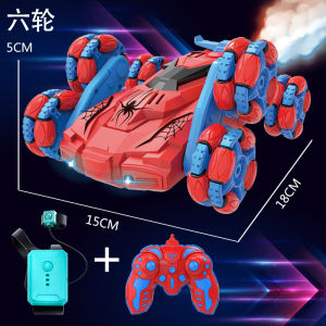 Spider Six-Eight Wheel Spray Drift Double-Sided Stunt Car Remote Control Electric Rolling Car Childrens Toy Car