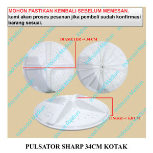 PMCSK PULSATOR MESIN CUCI / PUTARAN BALING-BALING MESIN CUCI / PULSATOR SHARP 34CM KOTAK