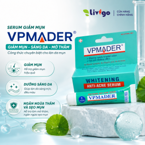 Vpmader Whitening Anti-Acne Serum giúp giảm viêm mụn ngừa thâm sẹo và làm sáng da hiệu quả
