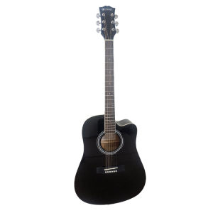 CAESAR (X-410C) 41 Inch Acoustic Guitar Cutaway Body With Accessories Set Bag Capo Tuner | Gitar Akustik Murah 吉他 配件