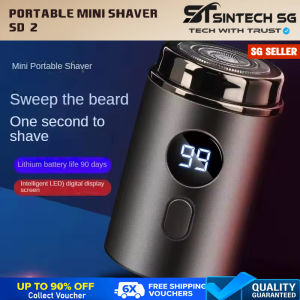 SD-2 Portable Electric Shaver Rechargeable Mini Razor with LED Digital Display Dry & Wet Dual Use Fast Charging Travel Shaver for Home Office & Car