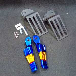 FOOTSTEP DEPAN MATIC PIJAKAN KAKI TAMBAHAN MATIC UNIVERSAL SET MUFAC CHROME PNP MOTOR BEAT VARIO MIO wijaya55