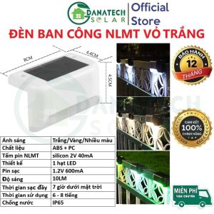 Đèn Led trang trí năng lượng mặt trời gắn ban công bậc cầu thang lan can sân vườn hàng rào chống nước IP65