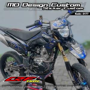 0177 Sticker Full Body CRF 150 L Terbaru Bebas Request Desain Bisa COD - Sticker Variasi CRF150L Terbaru - Sticker Decal Striping CRF150 Full Body Bebas - Sticker Premium CRF Terbaru