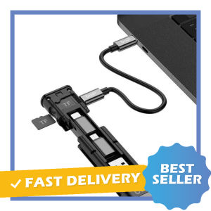 Cable Data Stick Adaptor OTG Pembaca Kartu Eksternal 9 in 1 Multifunctional USB TF SIM Card Storage BUDI BD9 - 7CUA0LBK