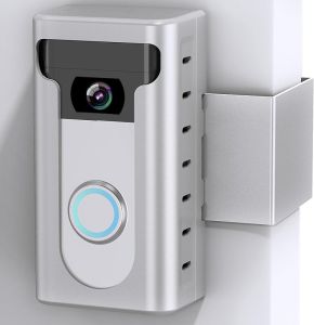 QIBOX Anti-theft Doorbell Mount Compatible with Ring/Blink Wireless Video Doorbell No-Drill Camera Holder Adjustable Mounting Bracket Accessories，Not Block Doorbell Motion Sensor Black