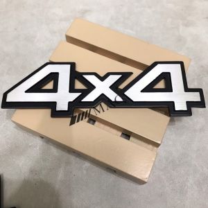 Emblem 4x4 List Hitam Bahan Aluminium Timbul Bukan Stiker Biasa OO