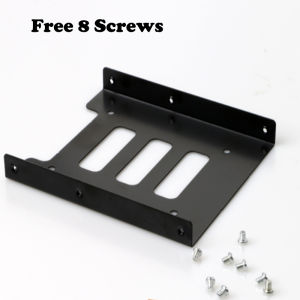 2.5 To 3.5 SSD HDD PC Holder Metal Mounting Adapter Bracket Dock Screw Hard Drive