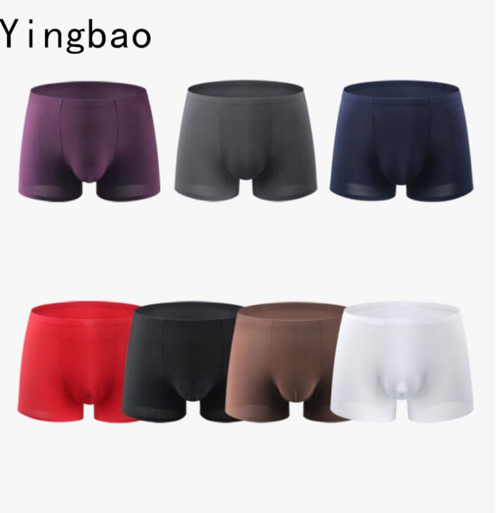 Yingbao 1pcs L-3XL New Style Ice Silk Boxer briefs trunks for men