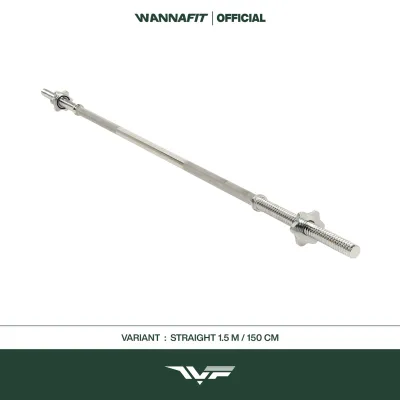 WANNAFIT Stick Barbell Diameter 2.5cm | Stik Barbel Bar Straight Curved | Peralatan Gym & Fitness