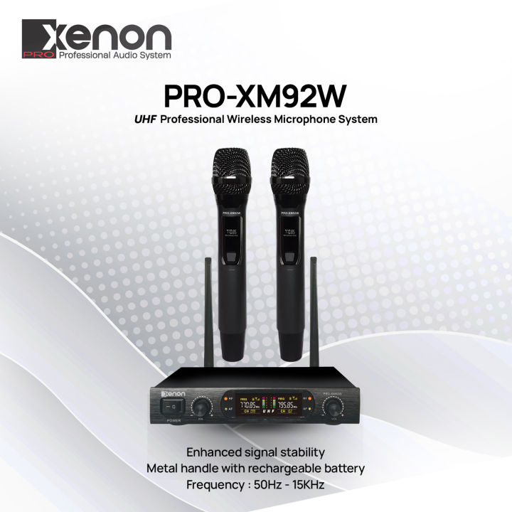 Xenon PRO XM92W UHF Professional Dual Wireless Microphone System