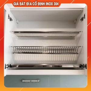 Giá bát đĩa inox 304 cố định giá úp chén đĩa INOX bảo hành 5 năm không han gỉ rất cần cho tủ bếp trên