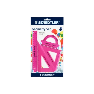 STAEDTLER SET PENGGARIS LENGKAP / Penggaris Geomitri /- 1 Penggaris 20cm - Busur 180 derajat - Segitiga 45 derajat - Segitiga 60 derajat