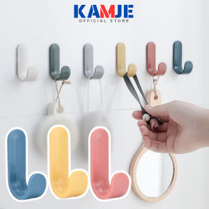 KAMJE Gantungan Hook Cantolan Hanger Tempel Tembok Kuat Dinding Baju Serbaguna