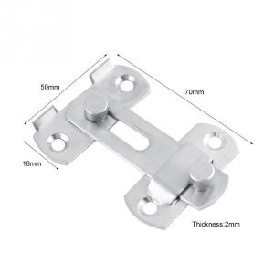 【Free Screw】Door Hasp Latch Lock 304 Stainless Steel Safety Packlock Clasp for Outdoor&indoor