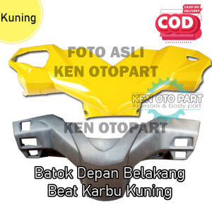 Batok Kepala Depan dan Belakang Motor Honda Beat Karbu Warna Kuning