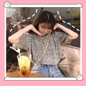 LH.Sunday เสื้อยืดสไตล์โคเรีย น่ารักใสๆใส่ได้ทุกลุคทุกแนวแมทช์ง่าย ดูดีได้ไม่มีเบื่อ