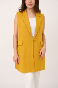 Nhm Rompi Cardigan Wanita Mixy Katun Linen Formal Casual Vest Outwear