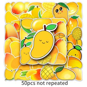 50pcs Fruit Mango Stickers For Laptop Suitcase Guitar Phone Scrapbook DIY Cartoon Sticker Kid Toy