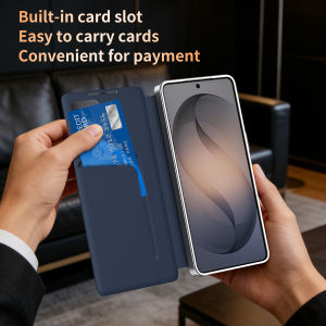 For Samsung Galaxy S26 S25 S24 S23 S22 Ultra Flip Smart Window Display with Card Slot Bracket APP Luxury Leather Phone Cover