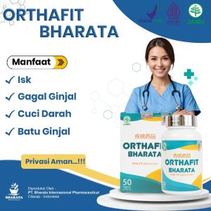 Obat Gagal Ginjal Kronis & Akut Radang Ginjal Obat ISK Paling Ampuh Orthafit Bharata 100% Original Isi 50 Kapsul