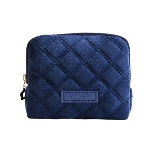 NOBLELUX Diamond Pattern Jewelry Storage Bag Velvet Tassel Zipper Jewelry Organizer Fashion Little Fragrance Wind Earrings Bracelets Display Pouch for Women