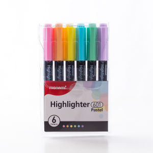4/6 color Monami 601 Highlighter Pen Set 1-4mm Pastel Bright Color Hand Account Marker Liner DIY Graffiti School Supplies