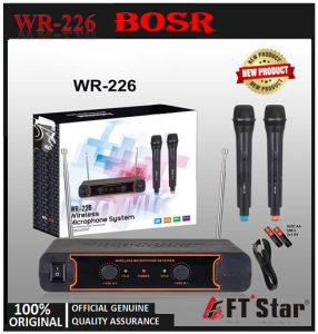 (BOSR)PROFESSIONAL WIRELESS MICROPHONE SYSTEM WR-226 /UHF/HI-FI SYSTEM/DIGITAL WIRELESS AUDIO TRANSMISSON.